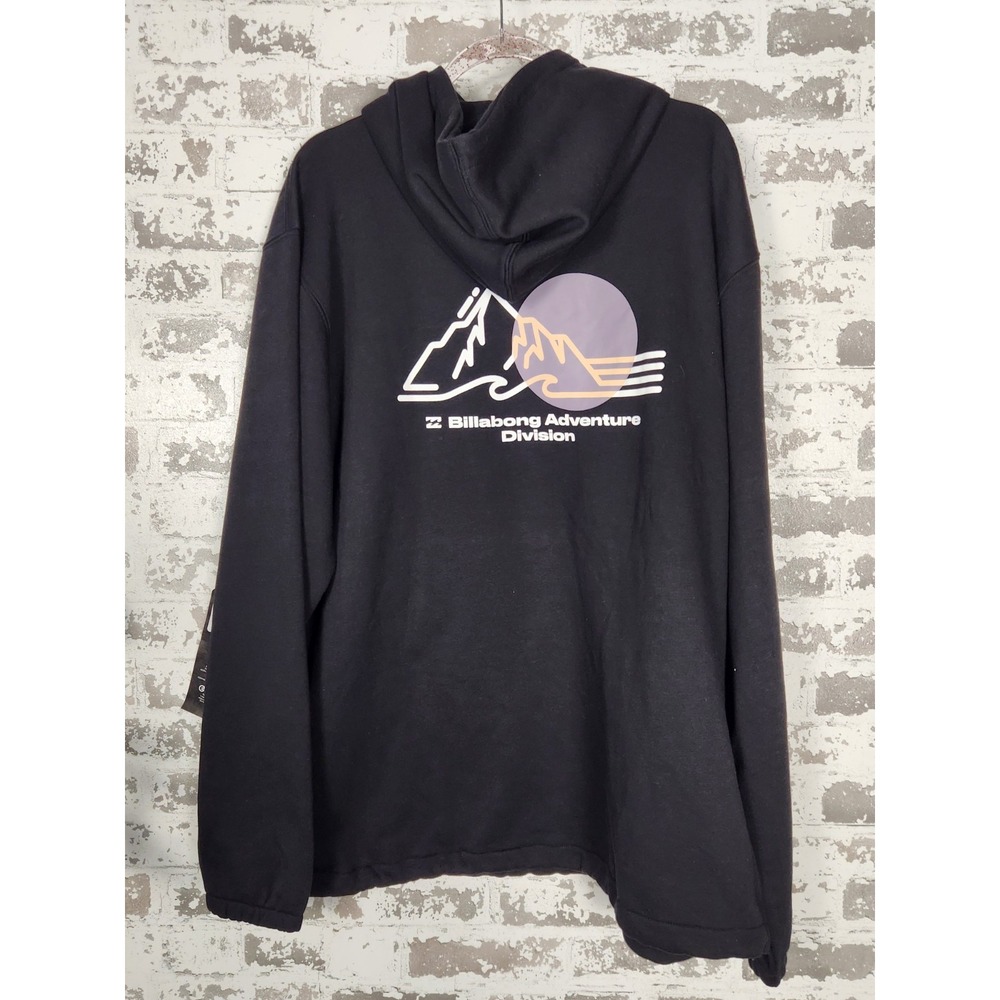 Billabong Compass Pullover Hoodie Mens 2XL Black‎ Adventure Division
